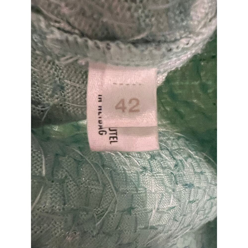 VTG Escada ombré Gradient Green sequined sleeveless Wool top Mermaidcore Runway - Picture 11 of 15